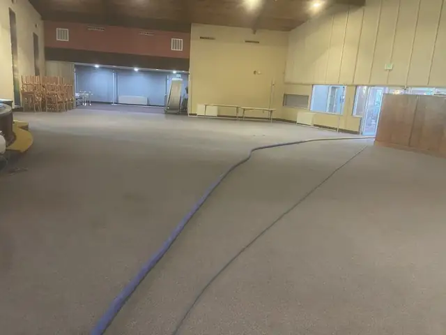 Church hall carpet after cleaning
