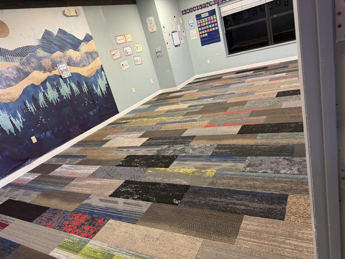 School carpet tiles