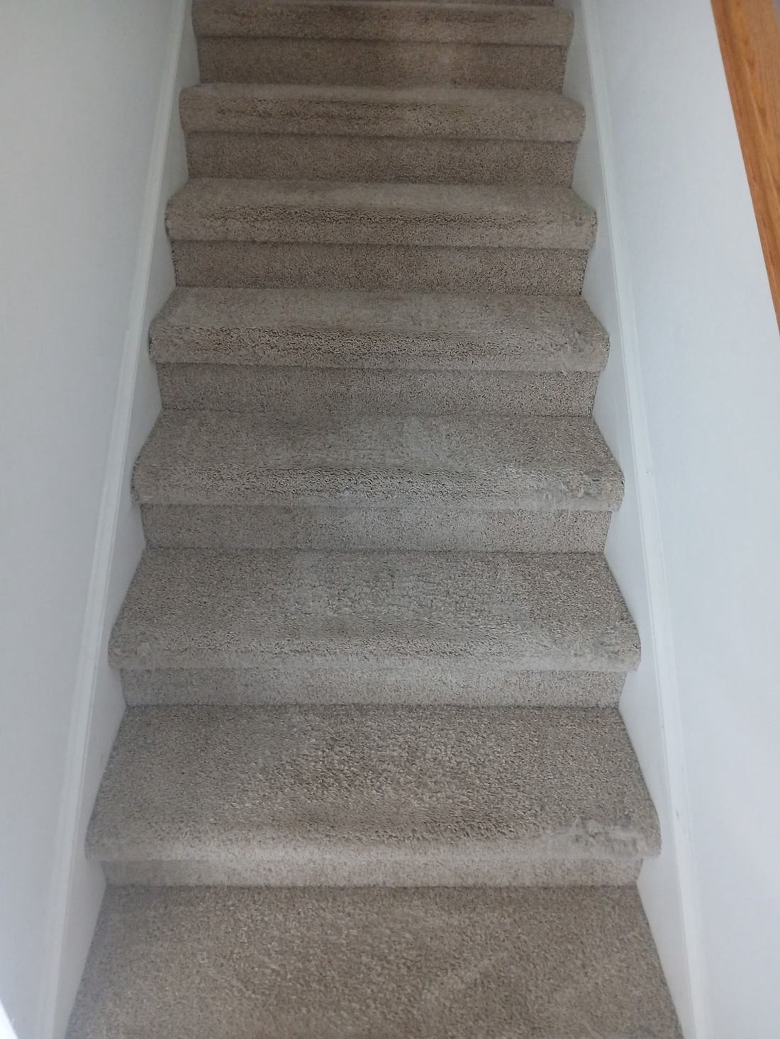 Stair carpet after