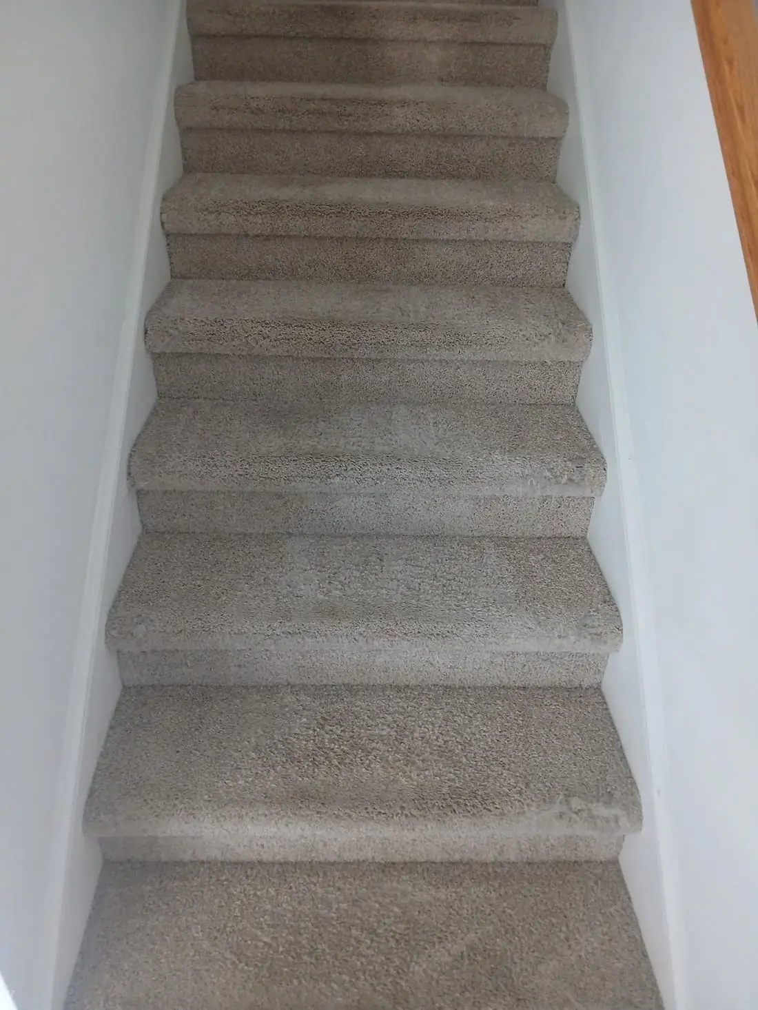 Stair carpet after