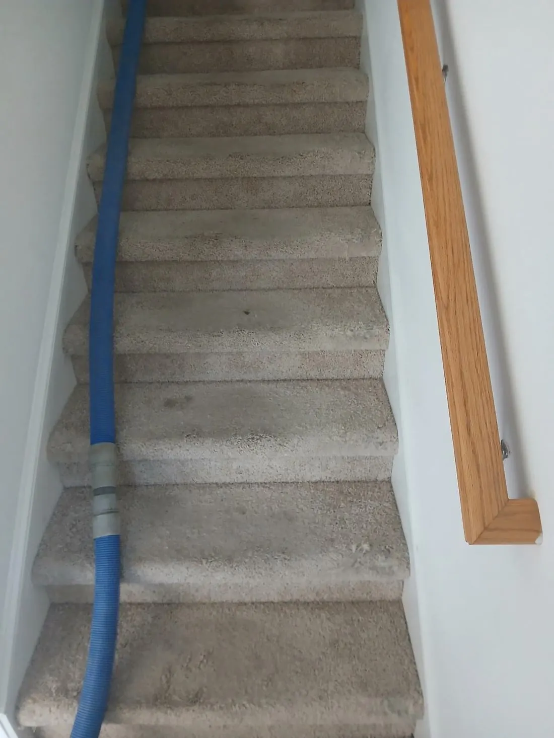 Stair carpet before